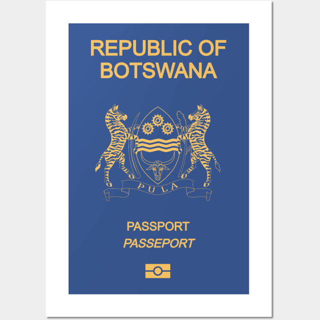 Botswana passport Wall Art by Travellers